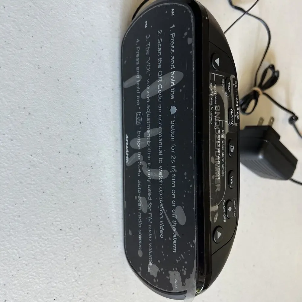 Anjank Digital Radio Alarm Clock With Big Number Display Never Used New